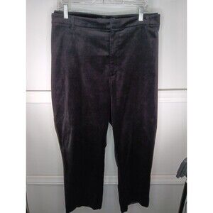 Ralph Lauren Black Label Velvet Straight Leg Pants Women 22W Black Holidays EUC